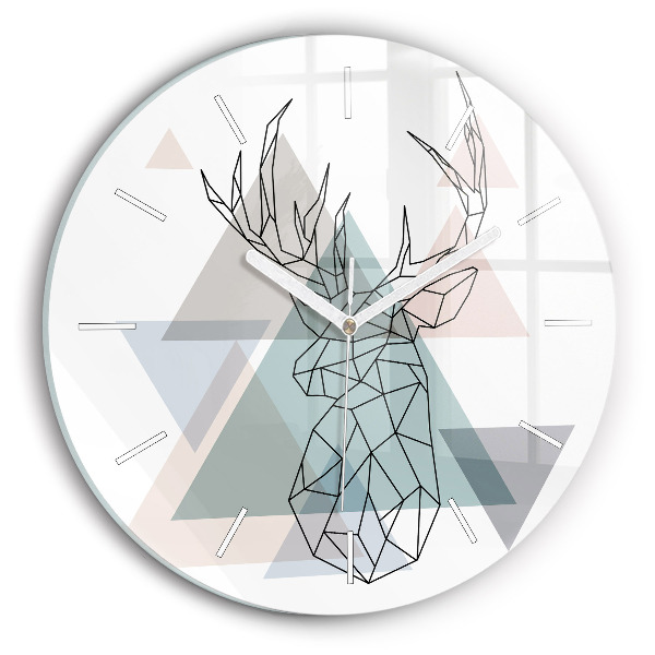 Horloge ronde Renne à la scandinave