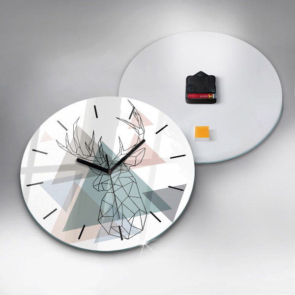 Horloge ronde Renne à la scandinave