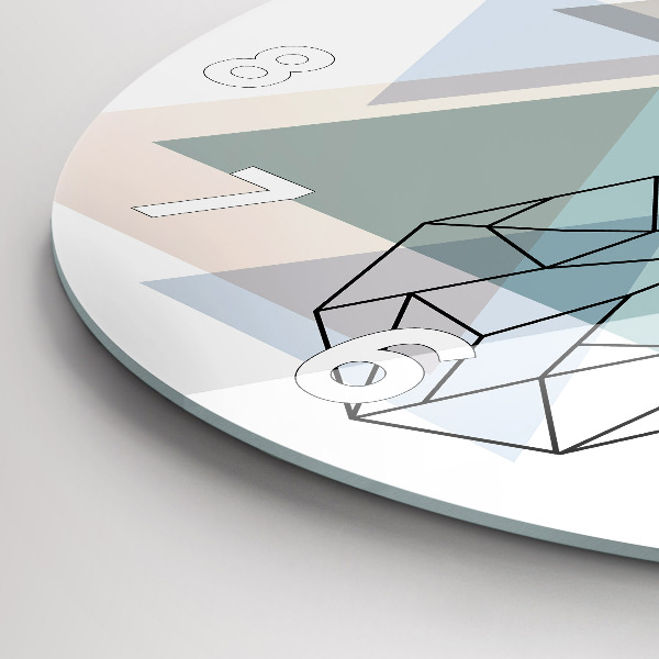 Horloge ronde Renne à la scandinave