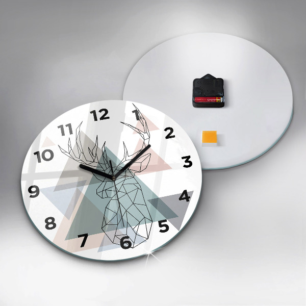 Horloge ronde Renne à la scandinave