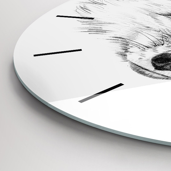 Horloge ronde Tête de renard graphique
