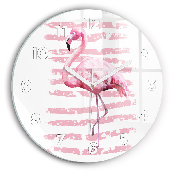 Horloge ronde Graphique Flamingo