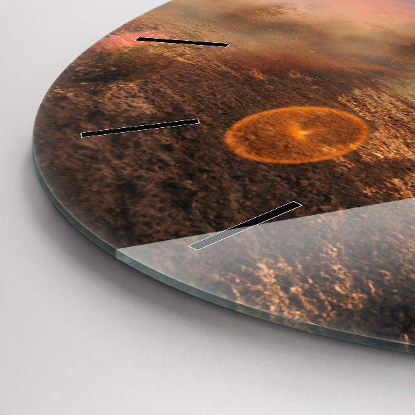 Horloge ronde Homme sur une moto