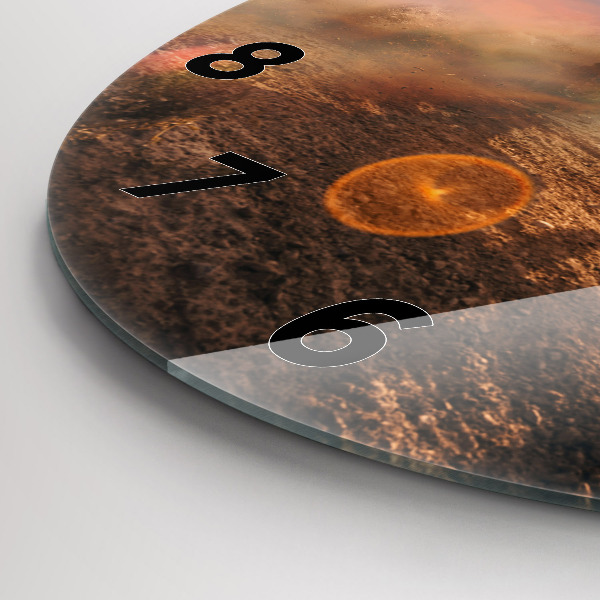 Horloge ronde Homme sur une moto