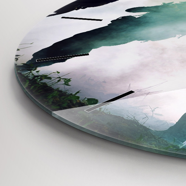 Horloge ronde 'Soldats de l''armée dans la forêt'