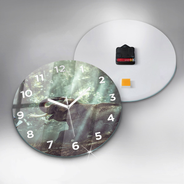 Horloge ronde Un garçon lit un livre