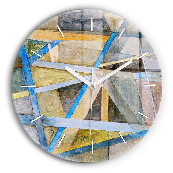 Horloge ronde peinture impressionniste