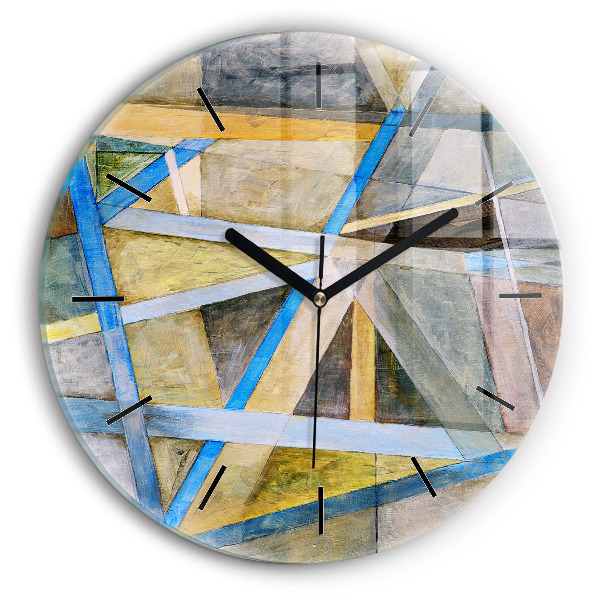 Horloge ronde peinture impressionniste