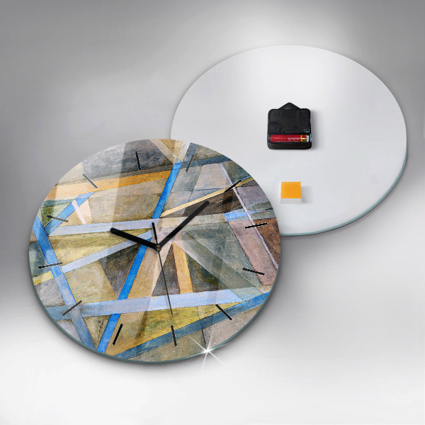 Horloge ronde peinture impressionniste
