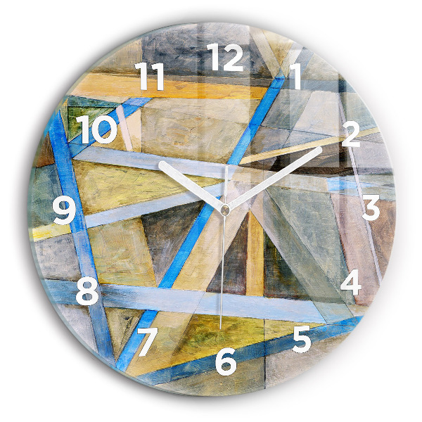 Horloge ronde peinture impressionniste