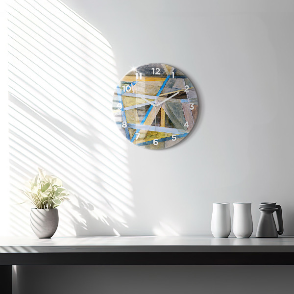 Horloge ronde peinture impressionniste