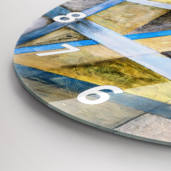 Horloge ronde peinture impressionniste