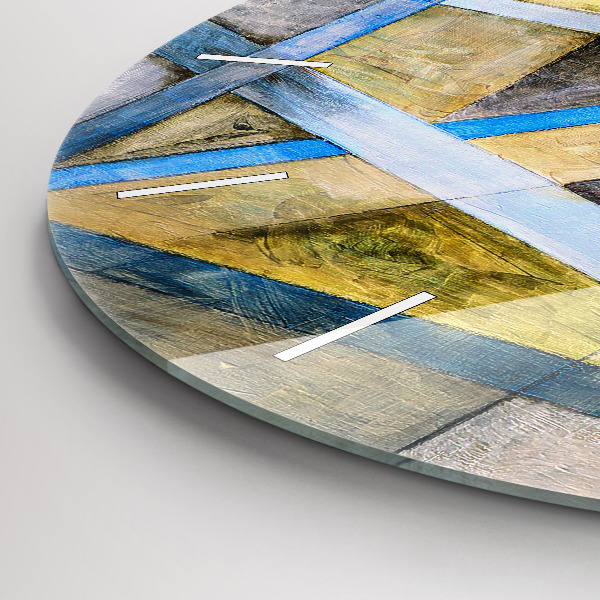 Horloge ronde peinture impressionniste