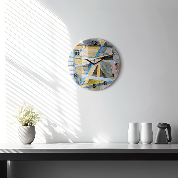 Horloge ronde peinture impressionniste