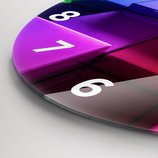 Horloge ronde Cubes colorés