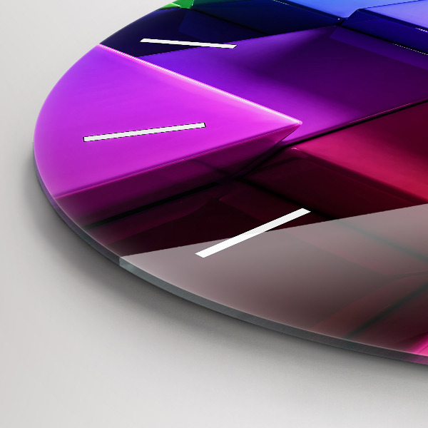 Horloge ronde Cubes colorés