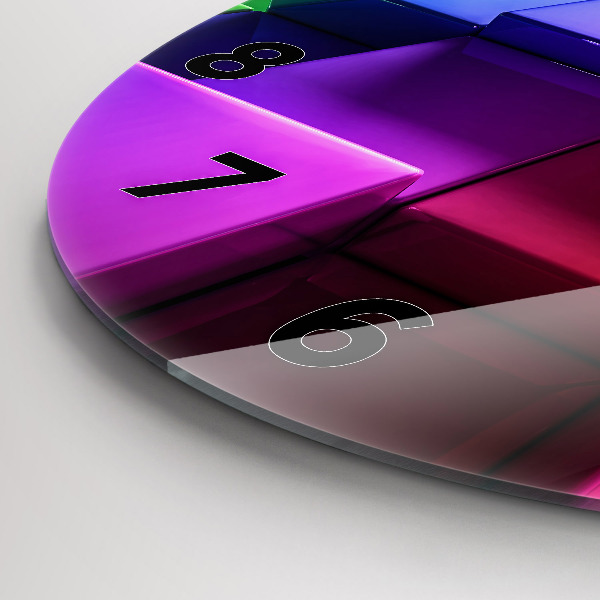 Horloge ronde Cubes colorés