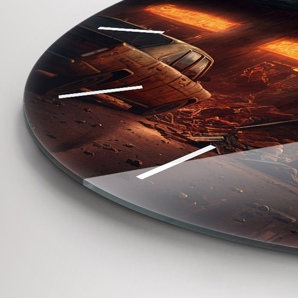 Horloge ronde Bâtiment apocalyptique