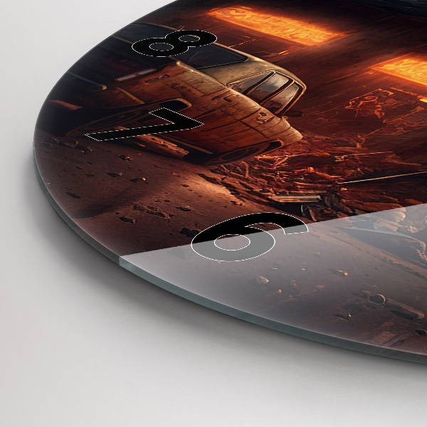 Horloge ronde Bâtiment apocalyptique