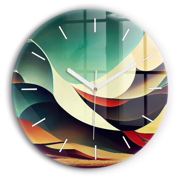 Horloge ronde Arrière-plan de lignes abstraites
