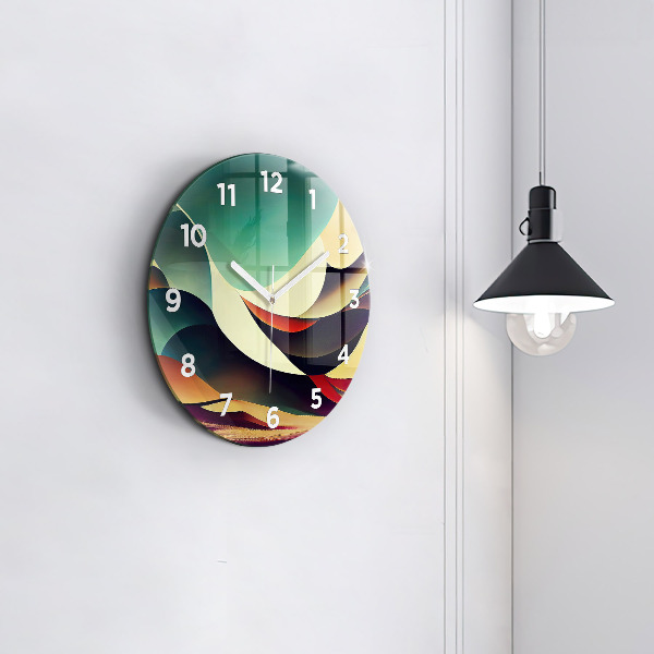 Horloge ronde Arrière-plan de lignes abstraites