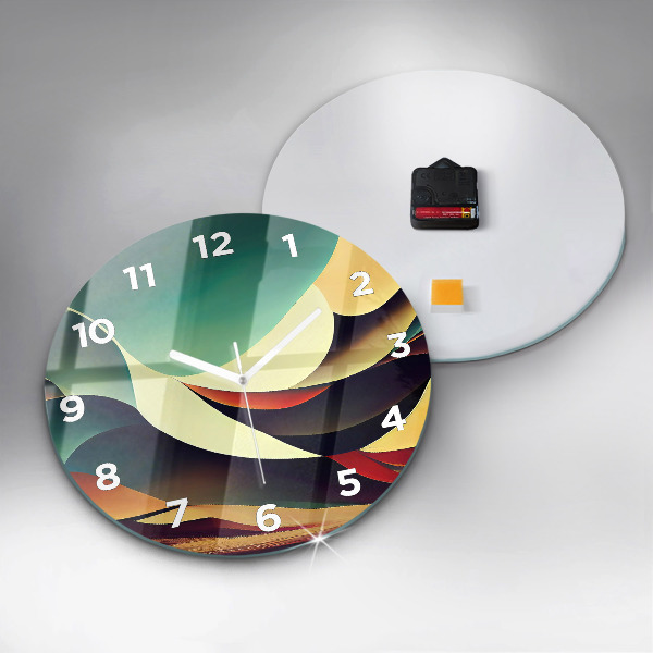 Horloge ronde Arrière-plan de lignes abstraites