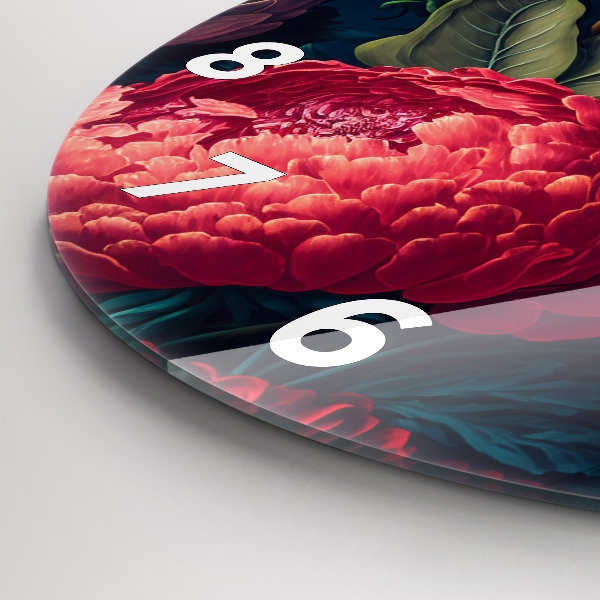 Horloge ronde Bouquet de fleurs vintage