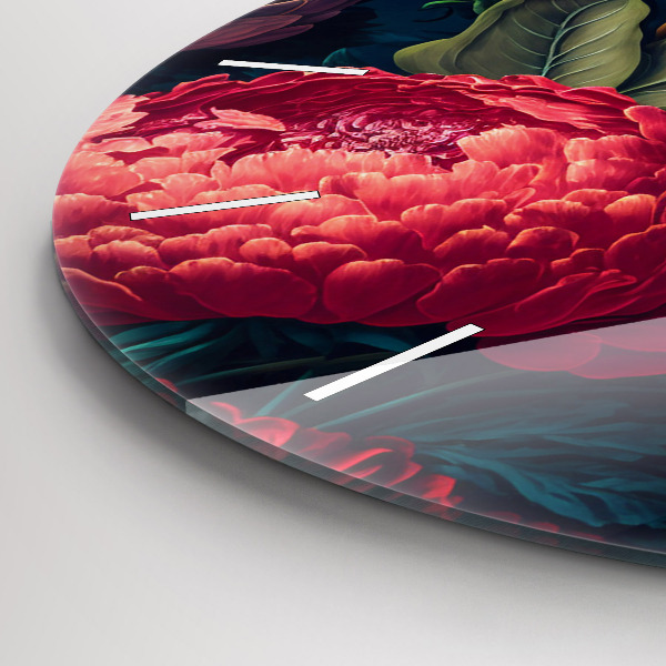 Horloge ronde Bouquet de fleurs vintage