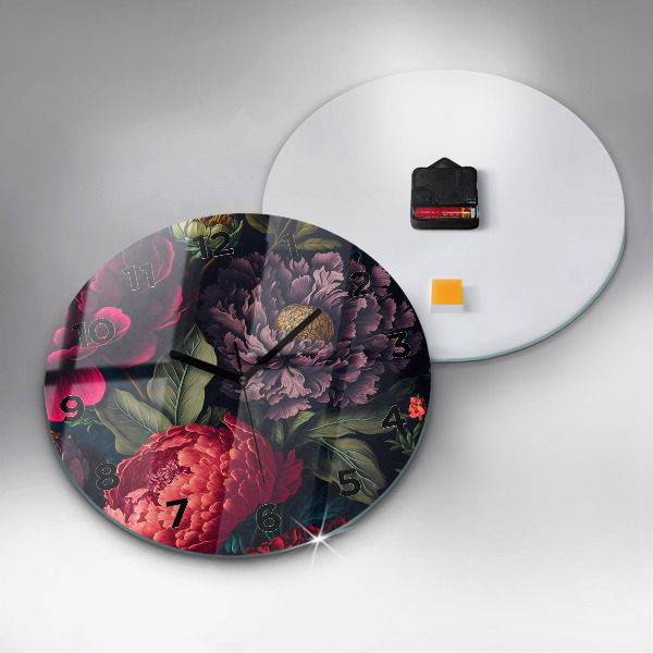 Horloge ronde Bouquet de fleurs vintage