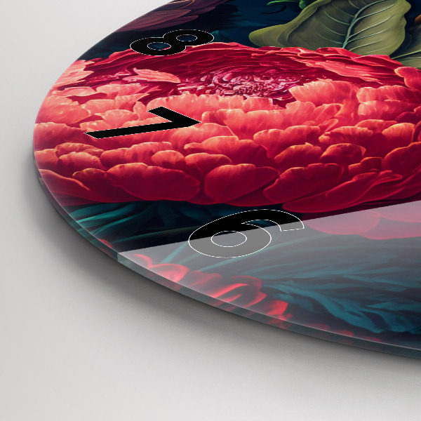 Horloge ronde Bouquet de fleurs vintage