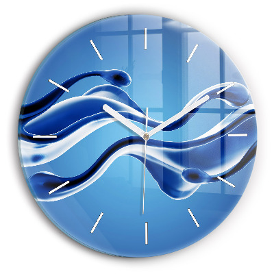 Horloge ronde Abstraction liquide