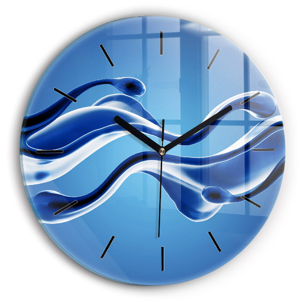 Horloge ronde Abstraction liquide
