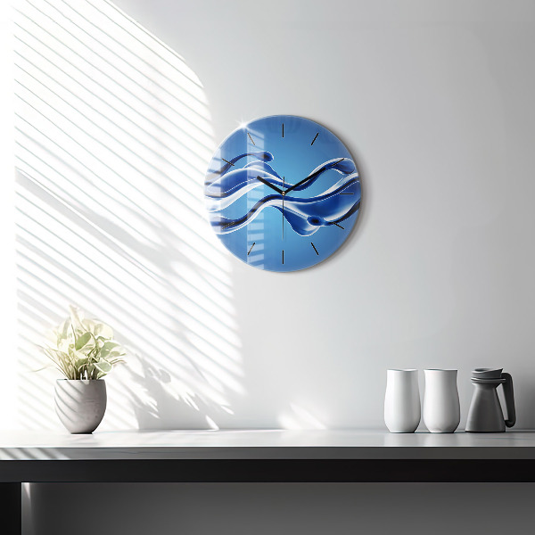 Horloge ronde Abstraction liquide