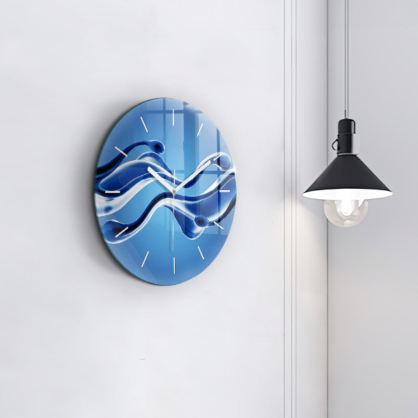 Horloge ronde Abstraction liquide