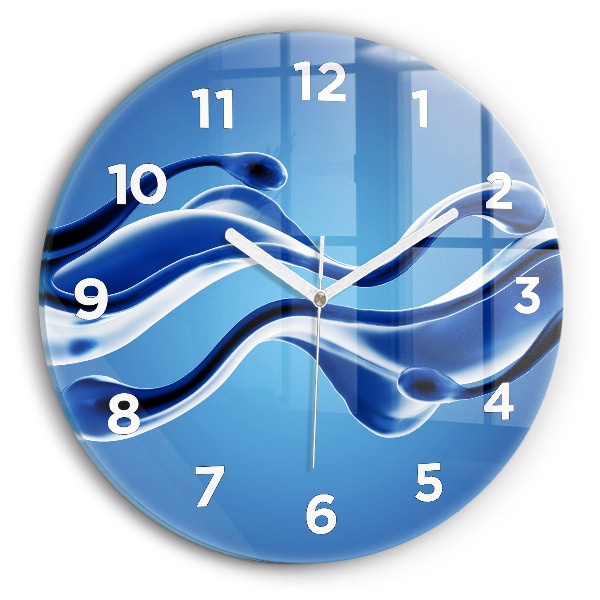 Horloge ronde Abstraction liquide