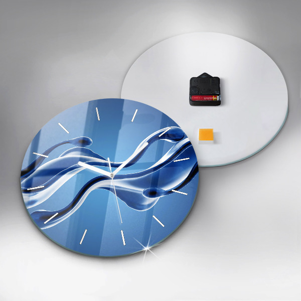 Horloge ronde Abstraction liquide