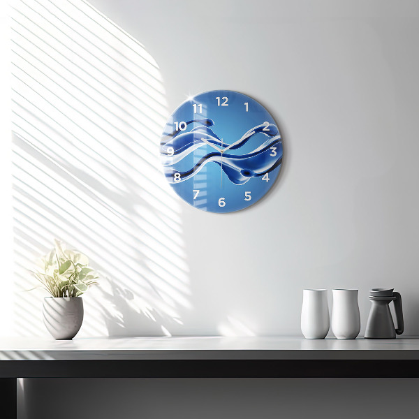 Horloge ronde Abstraction liquide