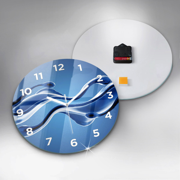 Horloge ronde Abstraction liquide