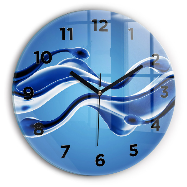 Horloge ronde Abstraction liquide