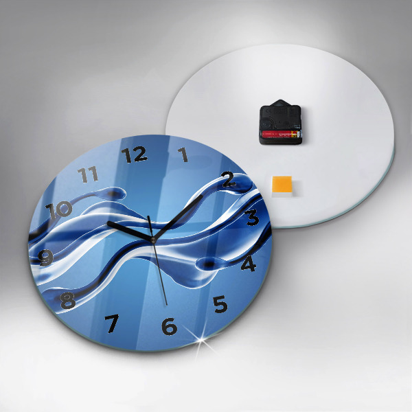 Horloge ronde Abstraction liquide