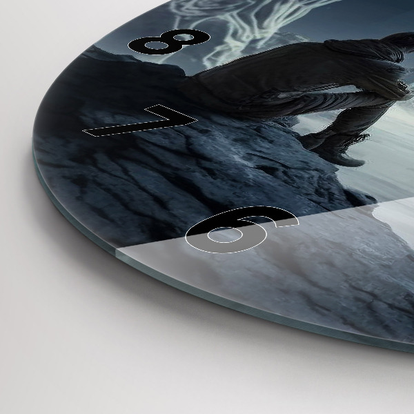 Horloge ronde 'L''homme devant la lune'