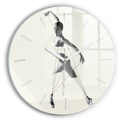 Horloge ronde Danseuse abstraite