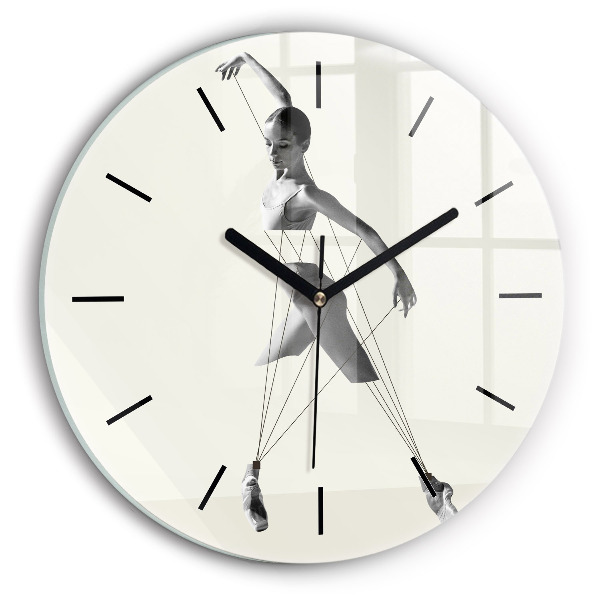 Horloge ronde Danseuse abstraite