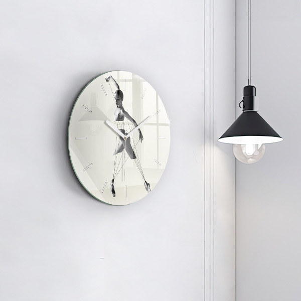 Horloge ronde Danseuse abstraite