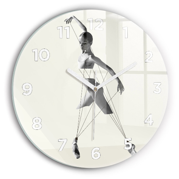 Horloge ronde Danseuse abstraite
