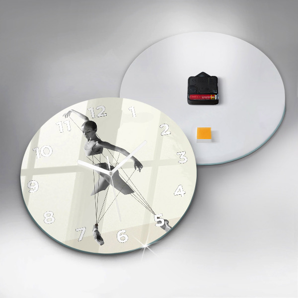 Horloge ronde Danseuse abstraite