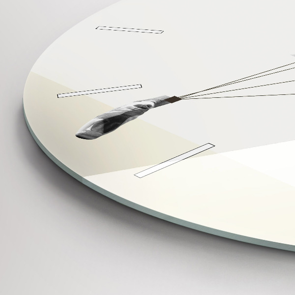 Horloge ronde Danseuse abstraite
