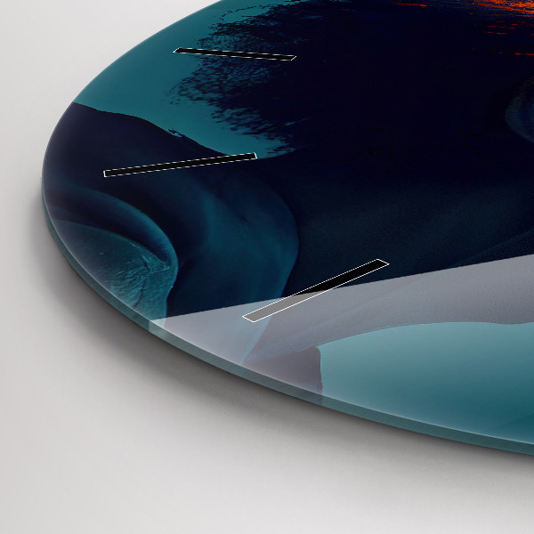 Horloge ronde Monde futuriste