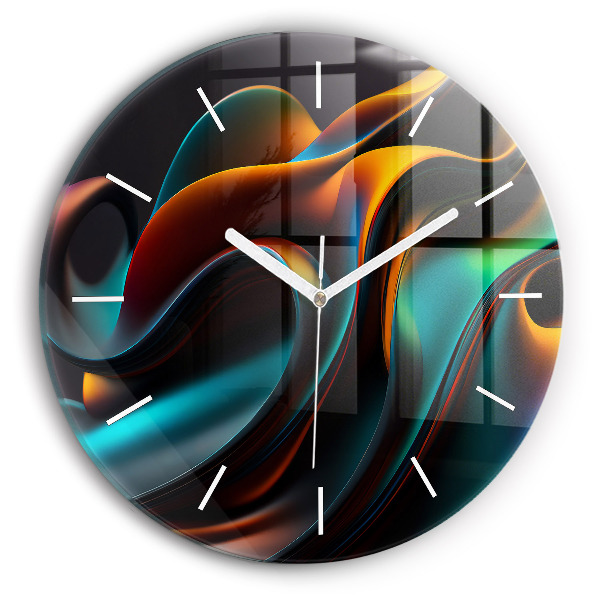 Horloge ronde Vague futuriste