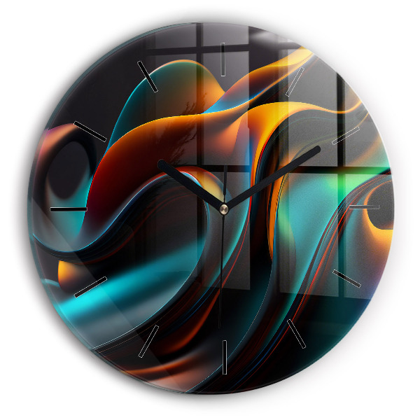 Horloge ronde Vague futuriste